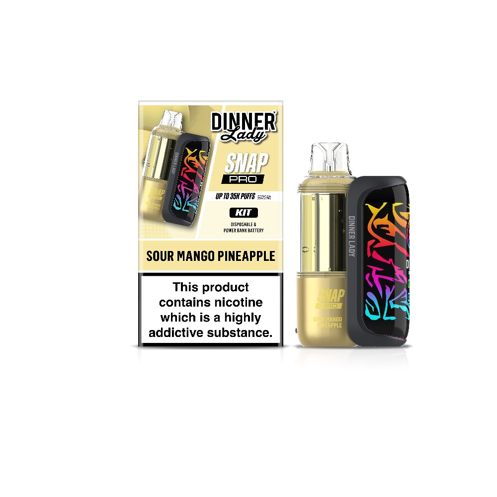 Dinner Lady Snap Pro (Dispo KIT)(35000Puff)(16mL) Dispo + Power Dock - Sour Mango Pineapple