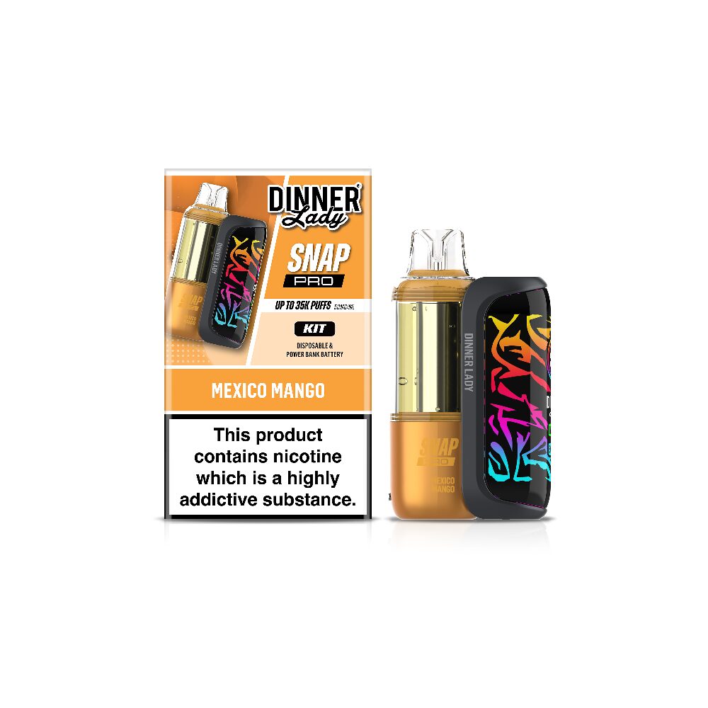 Dinner Lady Snap Pro (Dispo KIT)(35000Puff)(16mL) Dispo + Power Dock - Mexico Mango