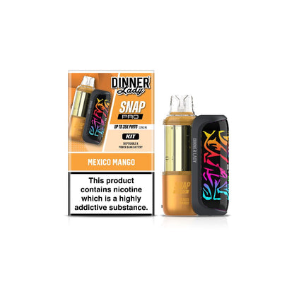 Dinner Lady Snap Pro (Dispo KIT)(35000Puff)(16mL) Dispo + Power Dock - Mexico Mango