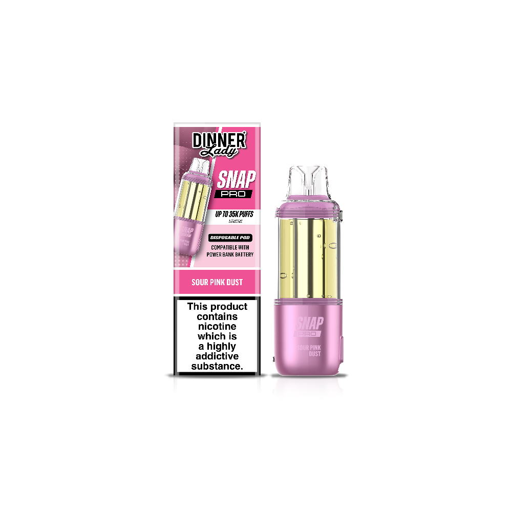 Dinner Lady Snap Pro (Dispo only)(35000Puff)(16mL) Dispo POD - Sour Pink Dust