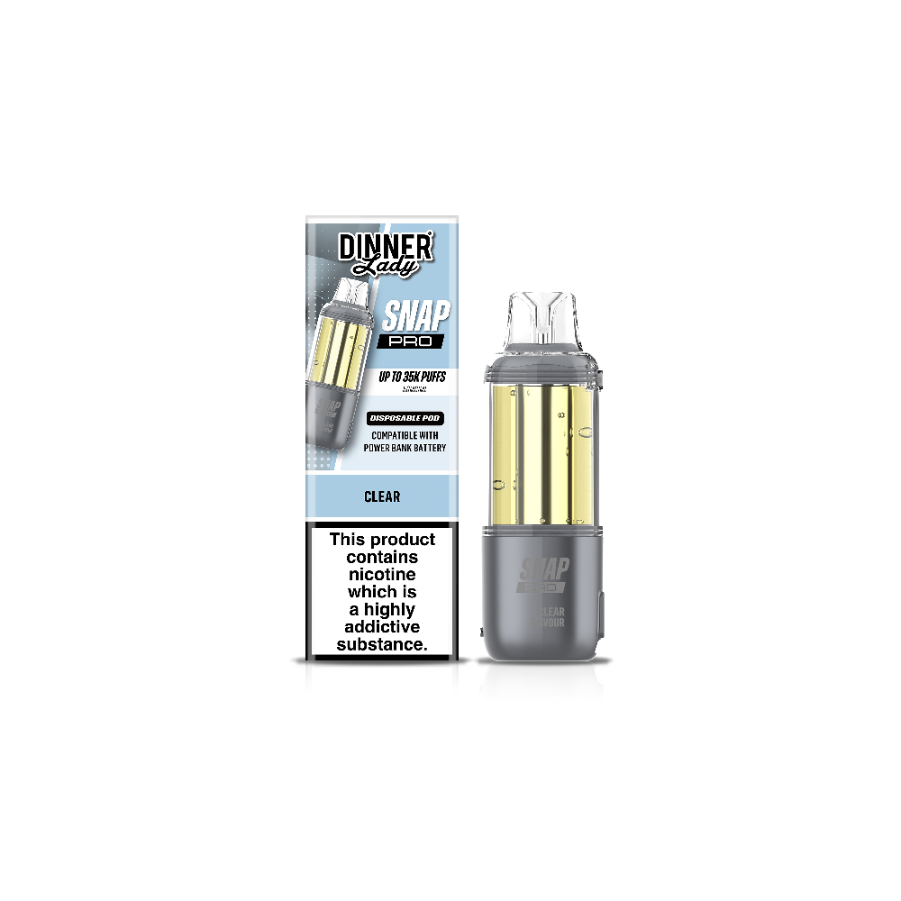 Dinner Lady Snap Pro (Dispo only)(35000Puff)(16mL) Dispo POD - Clear