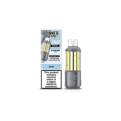 Dinner Lady Snap Pro (Dispo only)(35000Puff)(16mL) Dispo POD - Clear