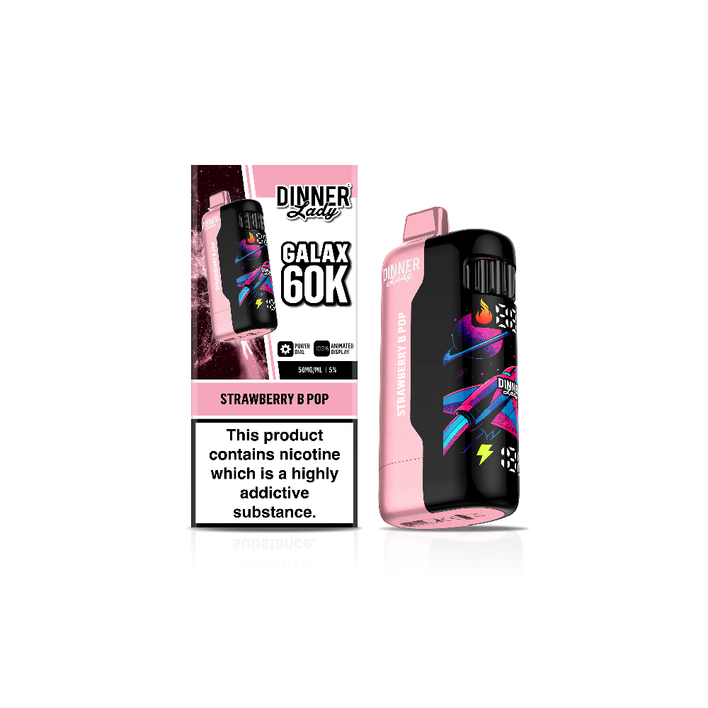 Dinner Lady Galax (Dispo)(60000Puff)(24mL) - Strawberry B-Pop