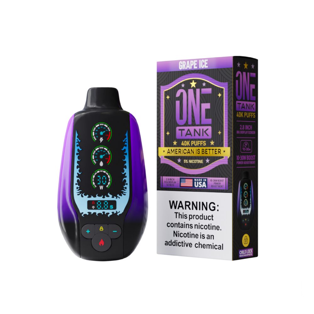 One Tank (Dispo)(40000Puff)(22mL) - Grape Ice