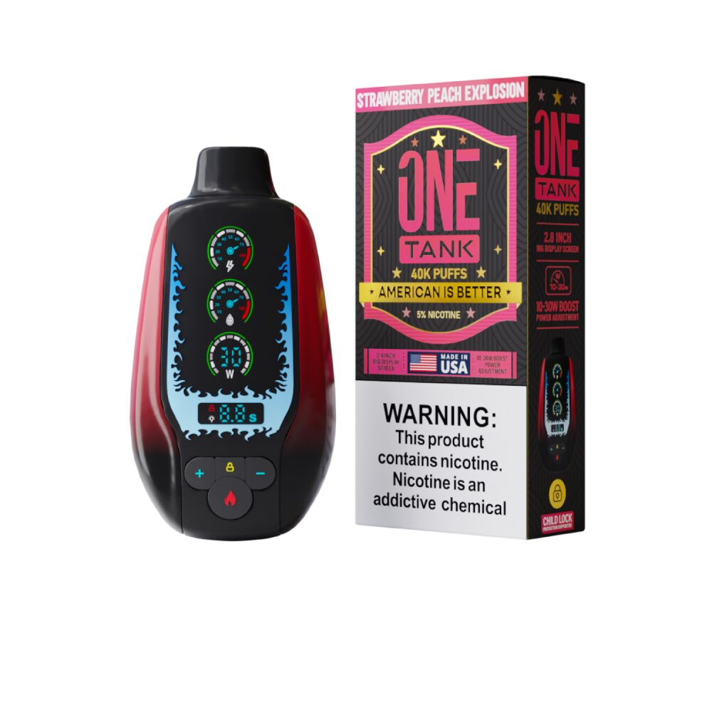 One Tank (Dispo)(40000Puff)(22mL) - Strawberry Peach Explosion