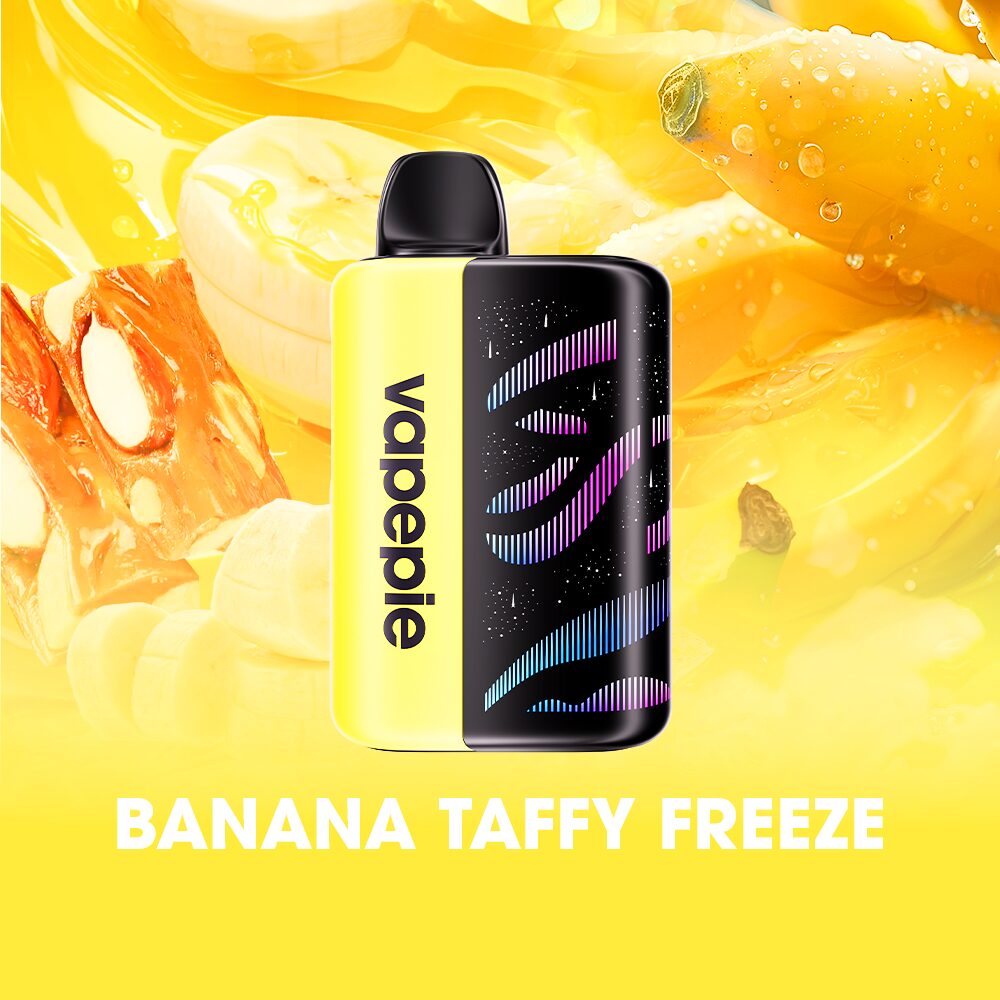 Vapepie Galactic Gleam (Dispo)(35000Puff)(20mL) - Banana Taffy Freeze