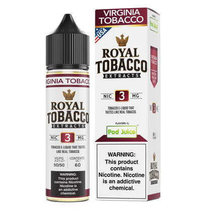 Pod Juice x Royal Tobacco Extracts (LIQ FB)(60mL) - Virginia Tobacco