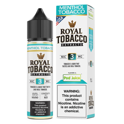 Pod Juice x Royal Tobacco Extracts (LIQ FB)(60mL) - Menthol Tobacco