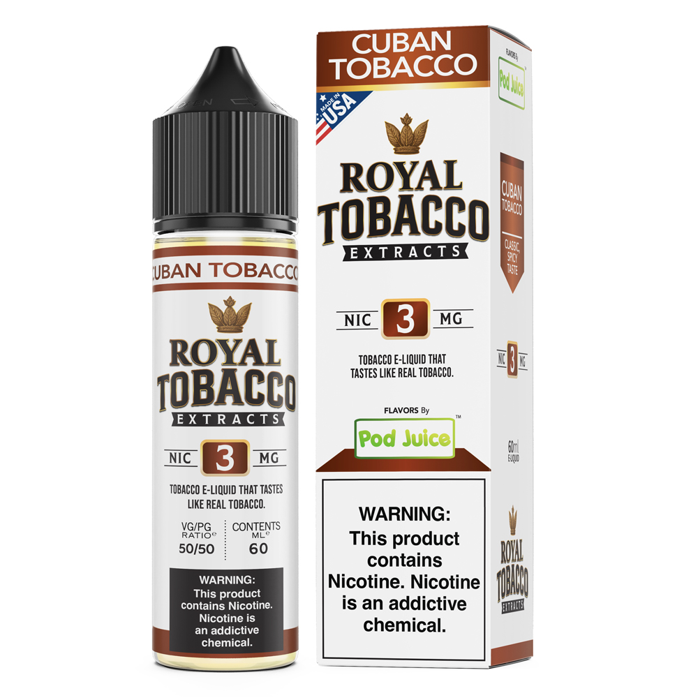 Pod Juice x Royal Tobacco Extracts (LIQ FB)(60mL) - Cuban Tobacco