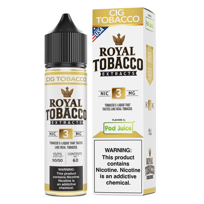 Pod Juice x Royal Tobacco Extracts (LIQ FB)(60mL) - Cig Tobacco