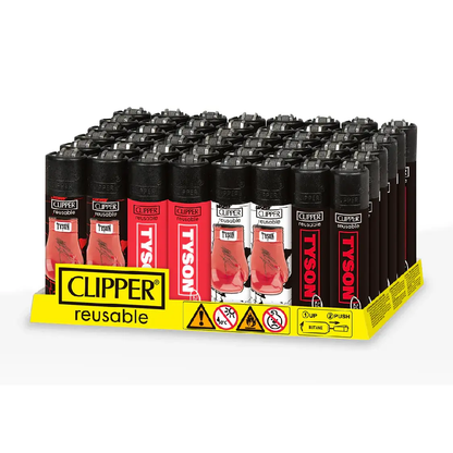 Clipper – DSPLY 48pc- Lighter CP11R Reusable Classic Large - Mike Tyson The Glove (SAS)