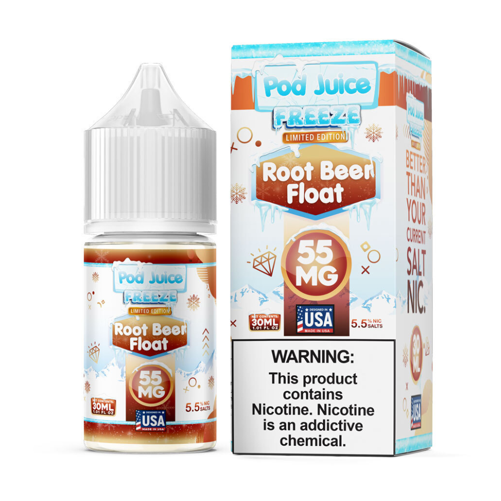 Pod Juice TFN Salt Series E-Liquid 30mL (Salt Nic) | 55mg - Root Beer Float Freeze