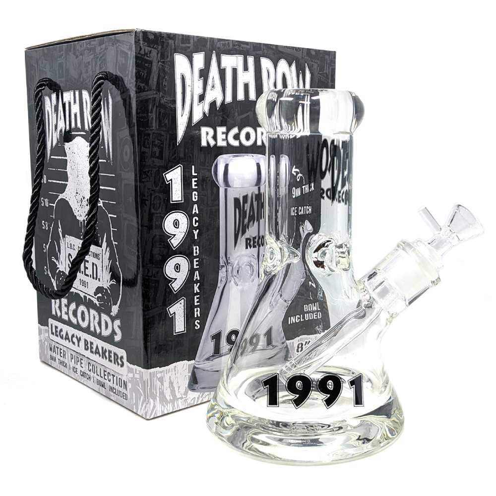 Death Row Records (Water Pipe) DRWP0016-0018 Legacy 9mm Beaker - 08" (DRWP0016) with packaging
