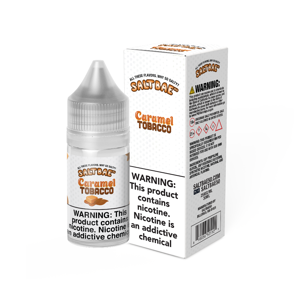 Salt Bae 50 (LIQ Salt)(30mL) - Caramel Tobacco