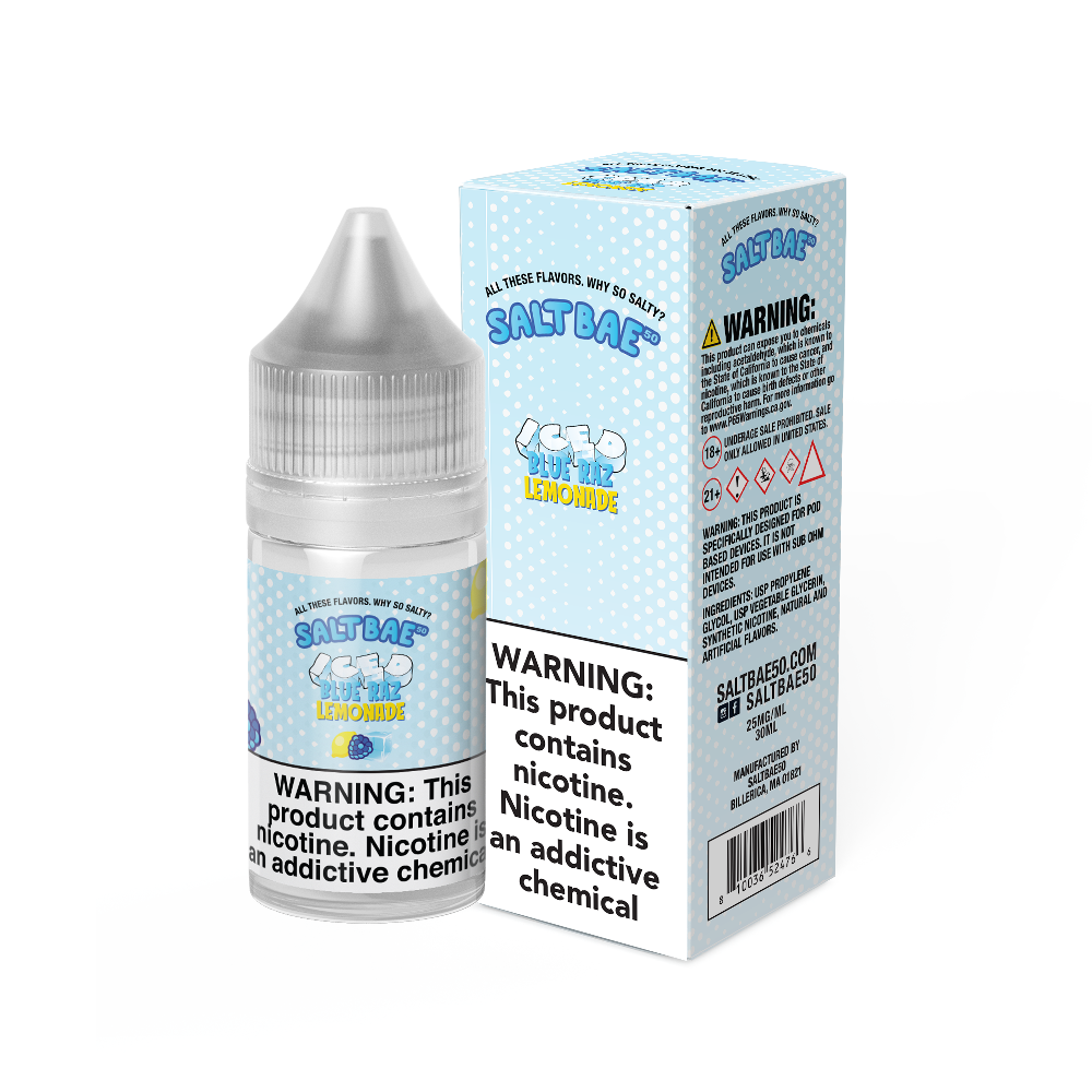 Salt Bae 50 (LIQ Salt)(30mL) - Blue Raz Lemonade Iced