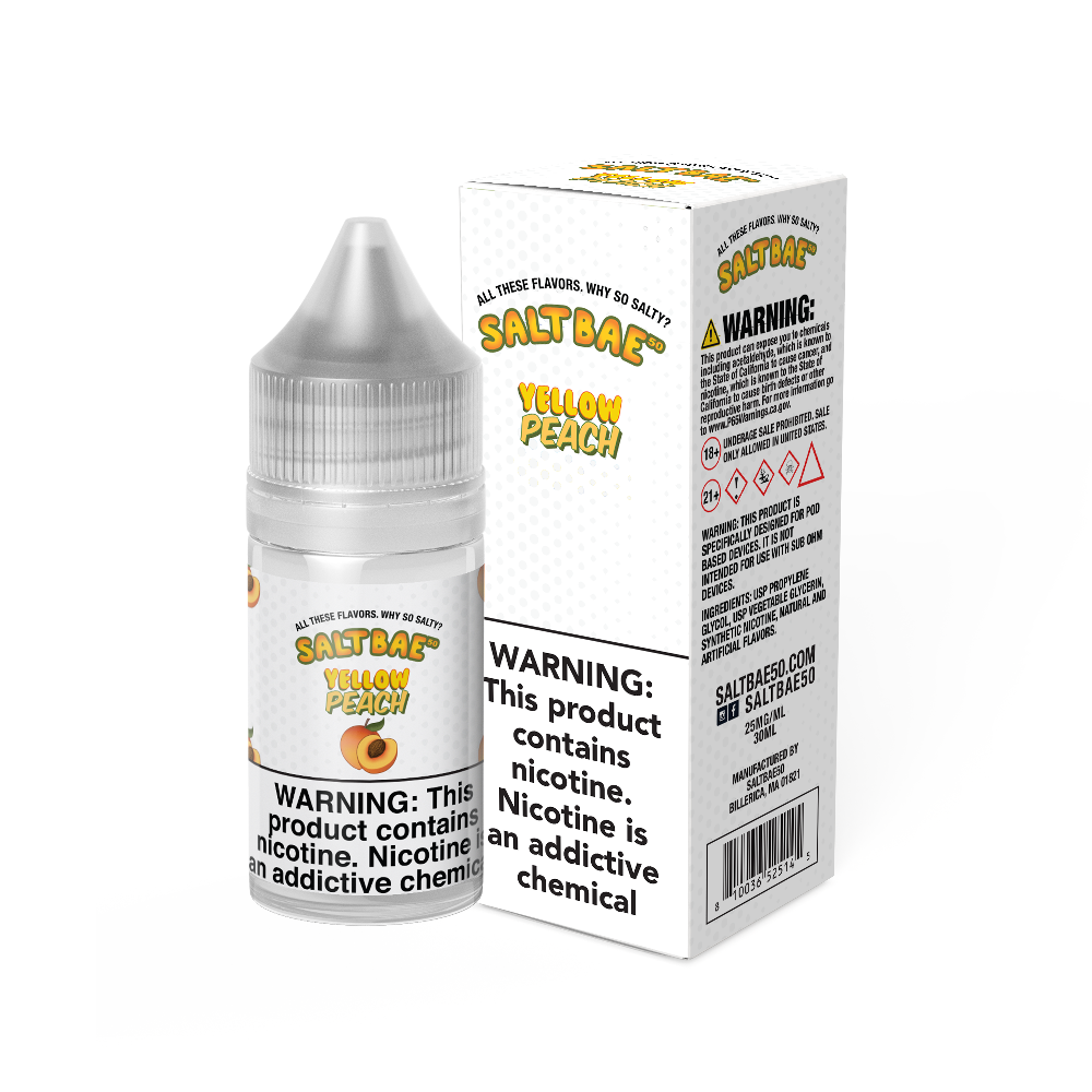 Salt Bae 50 (LIQ Salt)(30mL) - Yellow Peach