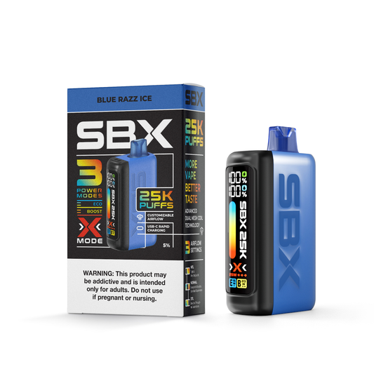 SBX 25K (Dispo)(25000Puff)(20mL) - Blue Razz Ice