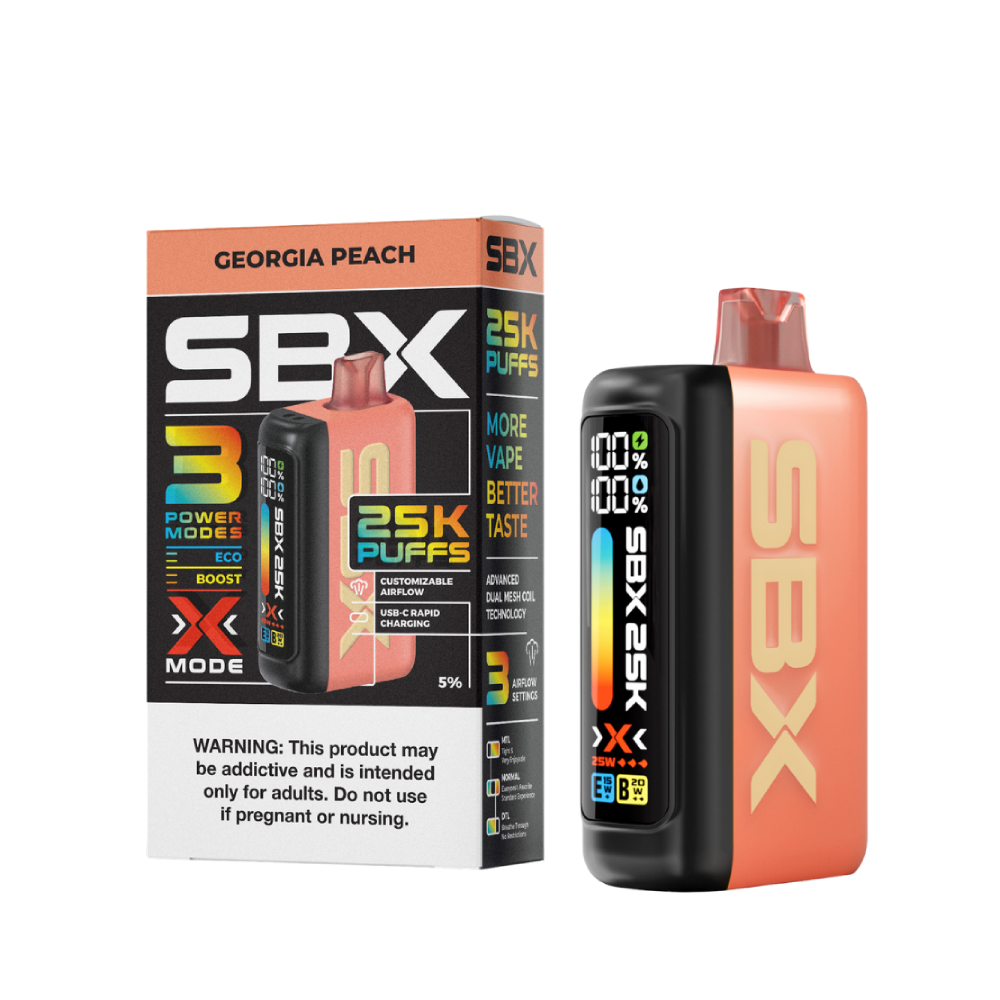 SBX 25K (Dispo)(25000Puff)(20mL) - Georgia Peach