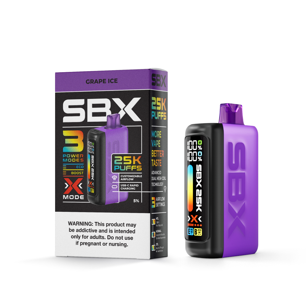 SBX 25K (Dispo)(25000Puff)(20mL) - Grape Ice