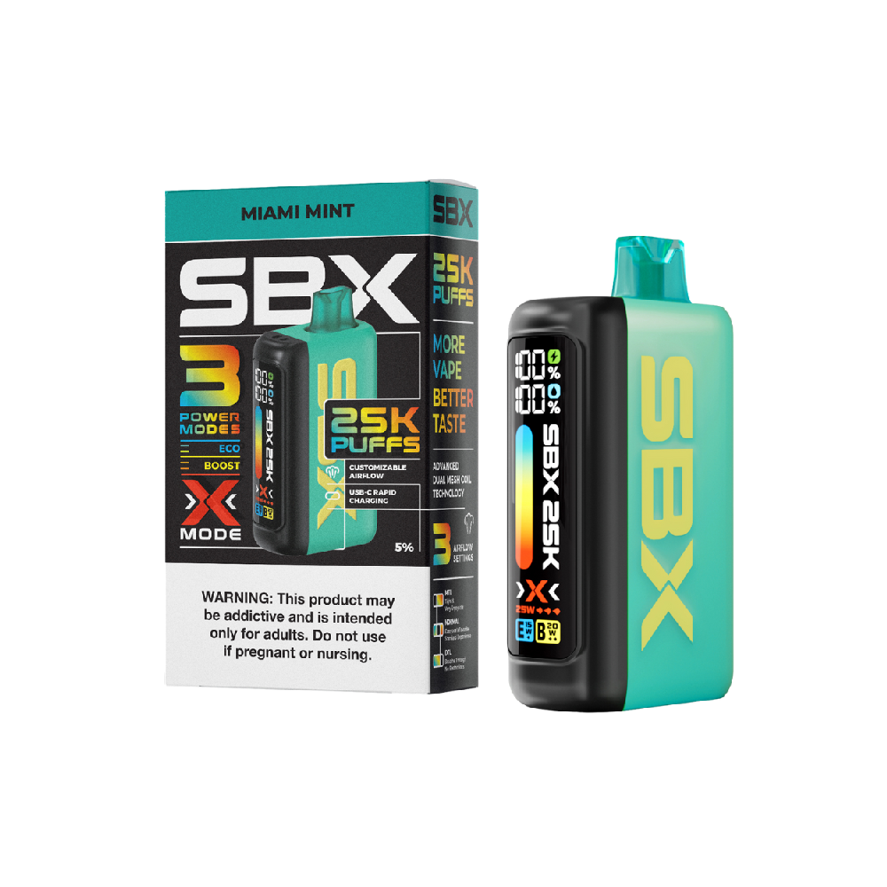 SBX 25K (Dispo)(25000Puff)(20mL) - Miami Mint