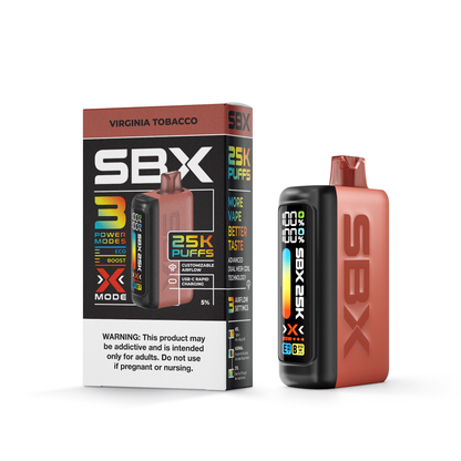 SBX 25K (Dispo)(25000Puff)(20mL) - Virginia Tobacco