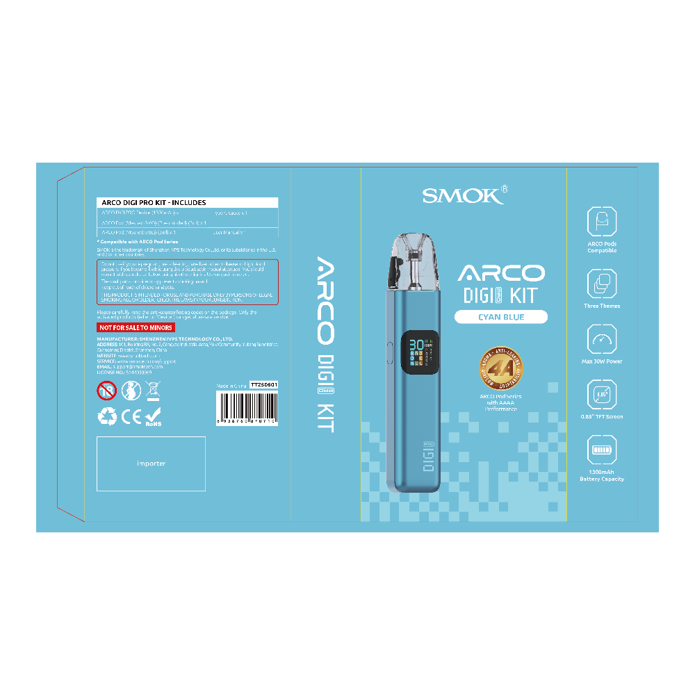 SMOK ARCO Digi Pro (Kit PS) - Cyan Blue