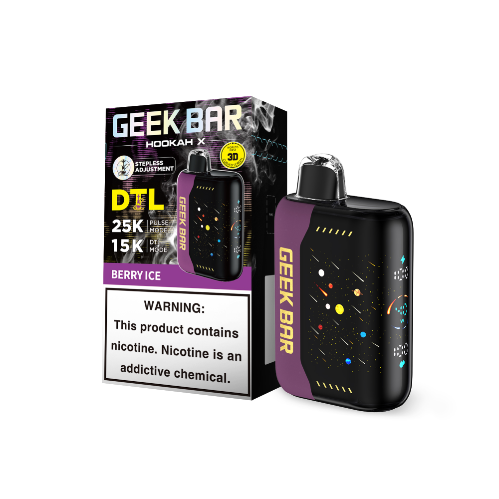 Geek Bar Hookah X (Dispo)(25000Puff)(18mL) - Berry Ice
