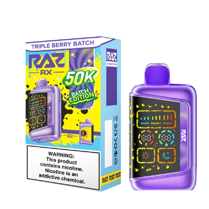 RAZ RX (Dispo)(50000Puff)(19mL) Dew Edt. - Triple Berry Batch