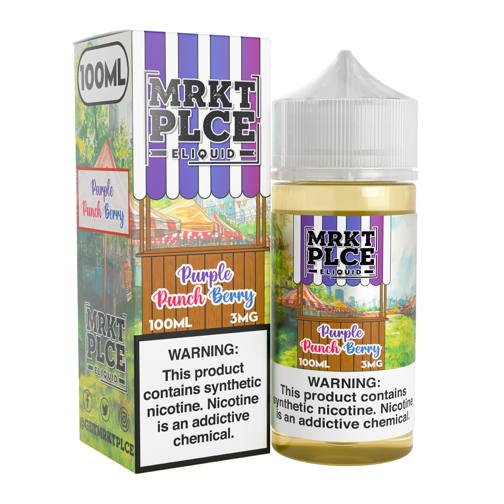 MRKT PLCE Series E-Liquid 100mL (Freebase)-THE STND - Purple Punch Berry
