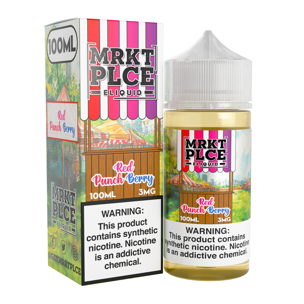 MRKT PLCE Series E-Liquid 100mL (Freebase)-THE STND - Red Punch Berry
