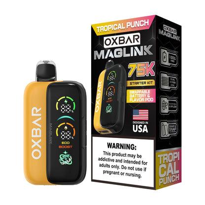 Oxbar Maglink Starter Kit (Dispo) (75000Puff)(30mL) Nixodine-Tropical Punch with packaging
