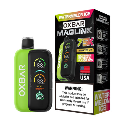Oxbar Maglink Starter Kit (Dispo) (75000Puff)(30mL) Nixodine- Watermelon Ice with packaging