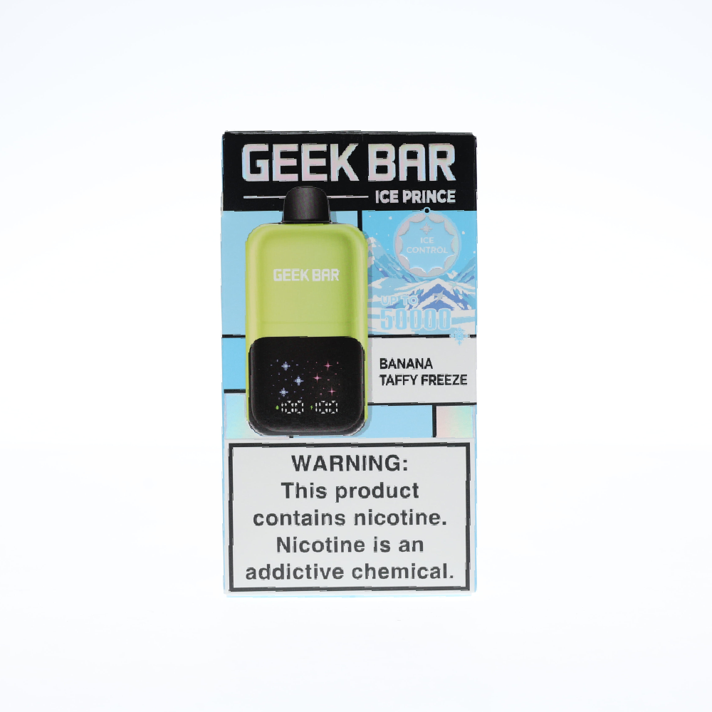 Geek Bar Ice Prince (Dispo) (50000Puff)(30mL) - Banana Taffy Freeze