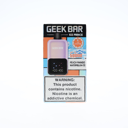 Geek Bar Ice Prince (Dispo) (50000Puff)(30mL) - Peach Mango Watermelon Ice