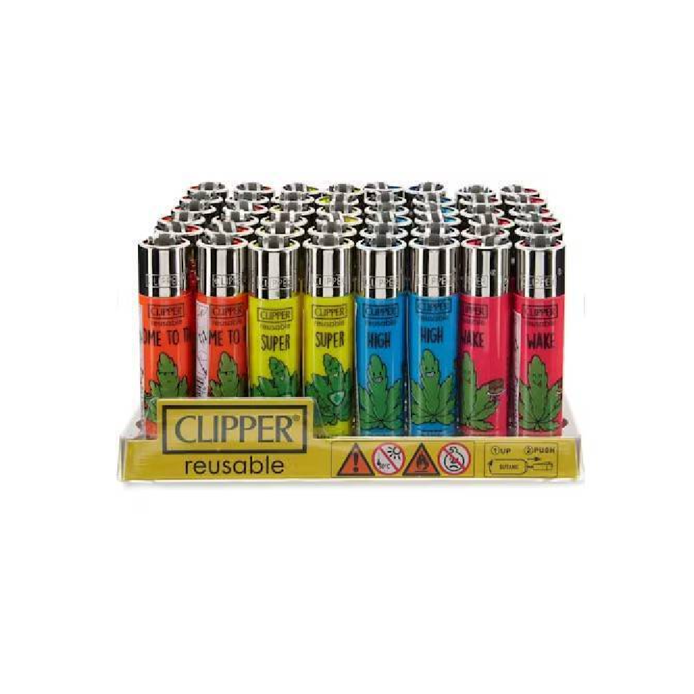 Clipper – DSPLY 48pc- Lighter CP11R Reusable Classic Large - Colored Leaves (SAS)