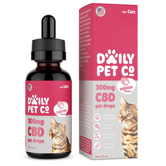 Daily Pet Co (CBD)(300mg 30mL) Pet Drops for Cats - Salmon
