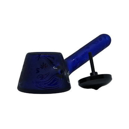Dogg Lbs (Hand Pipe) DLHP0030 5″ Sitting Frosted Paisley Spoon with Cap - Blue
