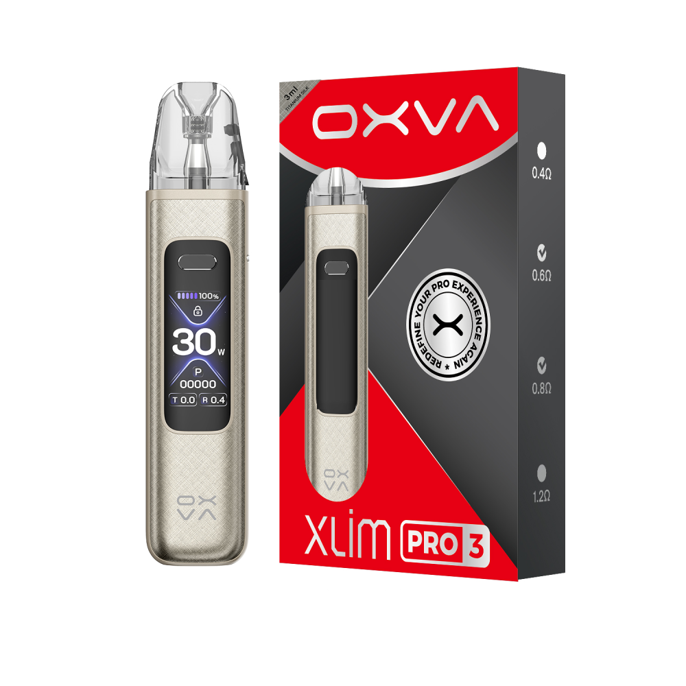 OXVA Xlim Pro 3 (Kit PS) - Titanium Silk