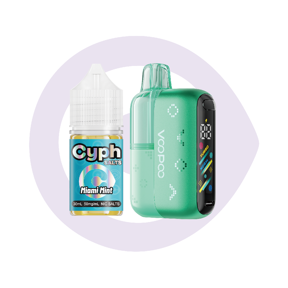 Voopoo (Collab Bundle) Navi (Kit PS) + Cyph (LIQ Salt)(30mL)-Miami Mint
