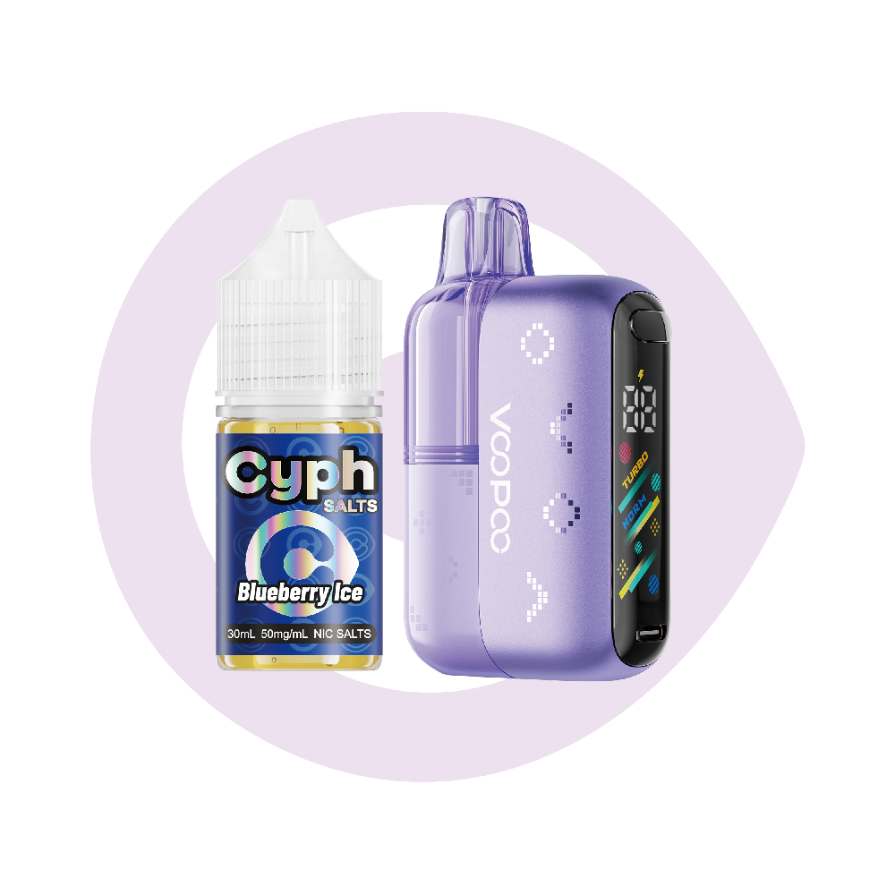Voopoo (Collab Bundle) Navi (Kit PS) + Cyph (LIQ Salt)(30mL)-Blueberry Ice
