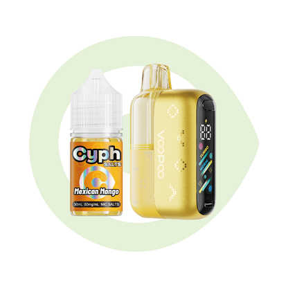Voopoo (Collab Bundle) Navi (Kit PS) + Cyph (LIQ Salt)(30mL)-Mexico Mango
