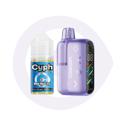 Voopoo (Collab Bundle) Navi (Kit PS) + Cyph (LIQ Salt)(30mL)-Blue Razz Ice
