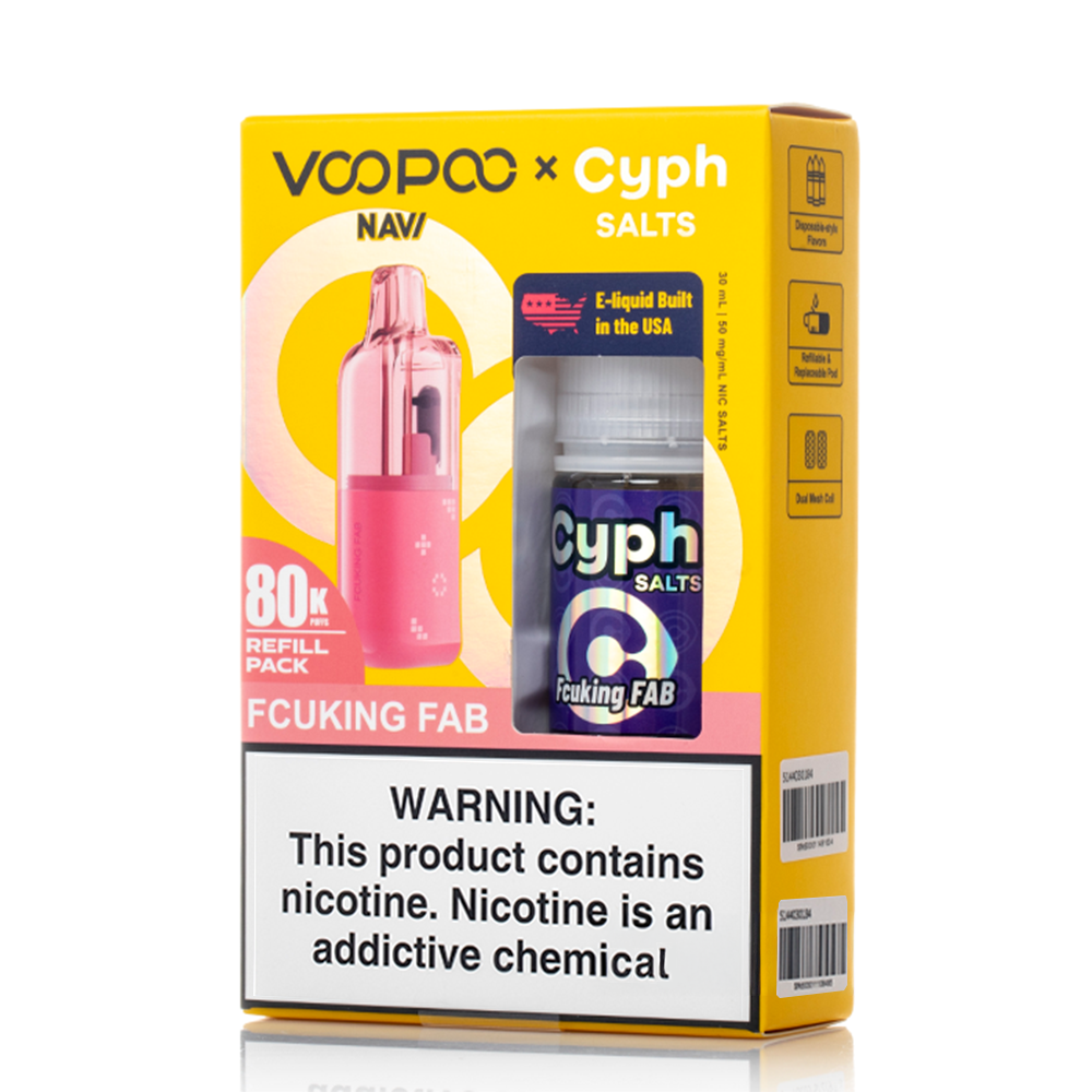 Voopoo Navi 80K Refill Pack (Empty Pod) + Cyph (LIQ Salt)(30mL) Bundle-Fcuking Fab

