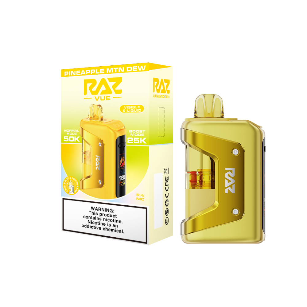 Raz Vue (Dispo KIT)(50000Puff)(13mL) Dispo + Power Dock - Pineapple MTN Dew