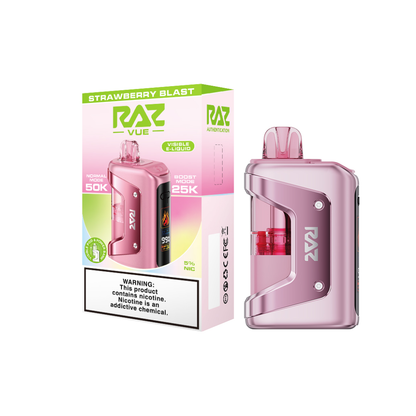 Raz Vue (Dispo KIT)(50000Puff)(13mL) Dispo + Power Dock - Strawberry Blast