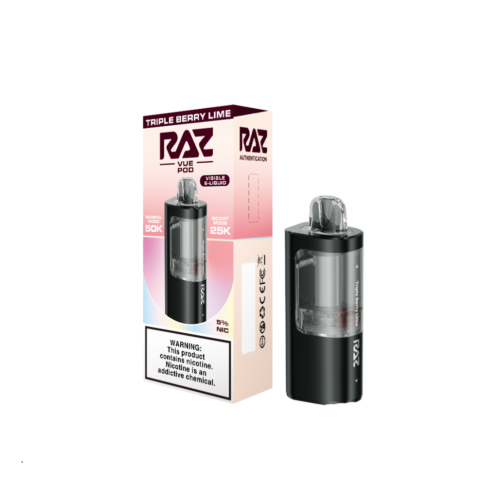 Raz Vue (Dispo only)(50000Puff)(13mL) Dispo POD - Triple Berry Lime