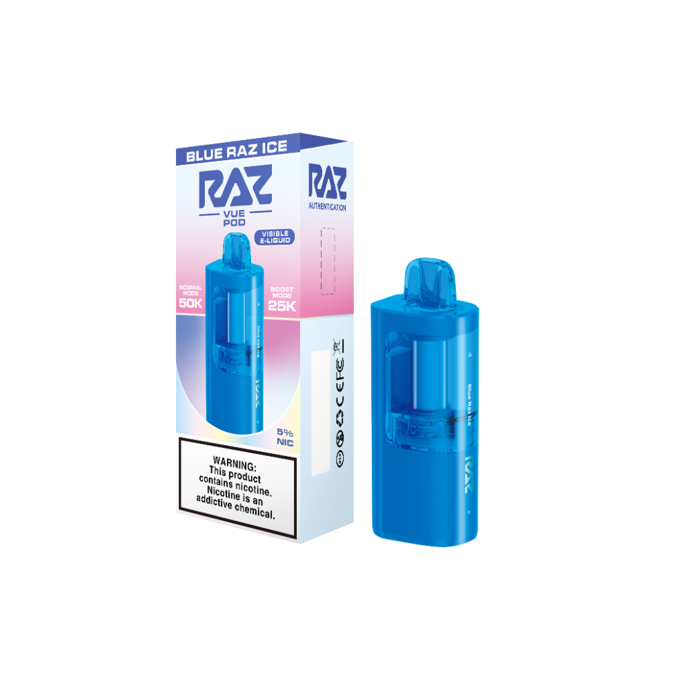 Raz Vue (Dispo only)(50000Puff)(13mL) Dispo POD - Blue Raz Ice