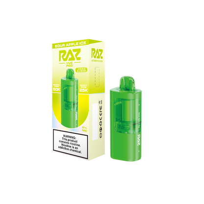 Raz Vue (Dispo only)(50000Puff)(13mL) Dispo POD - Sour Apple Ice