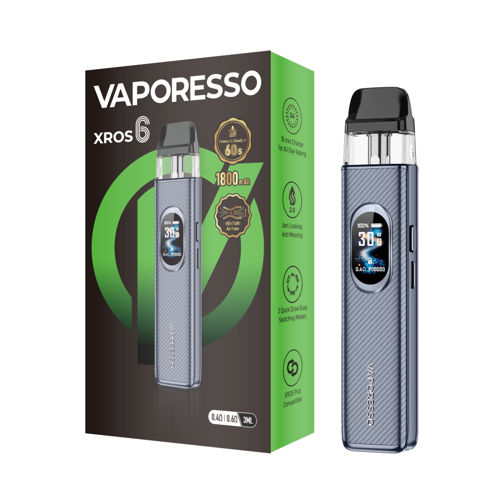 Vaporesso XROS 6 (Kit PS) - Carbon Fiber Gray