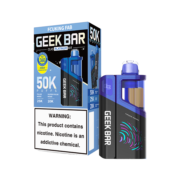 Geek Bar Clio Platinum (Dispo KIT)(50000Puff)(16mL) Dispo + Power Dock - Fcuking FAB